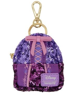 Loungefly Exclusive Rapunzel Sequin Mini Backpack Keychain